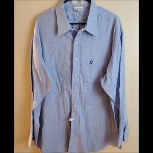 Disneyland Resort Men's XXL Mickey Mouse Blue Cotton Long Sleeve Button Shirt